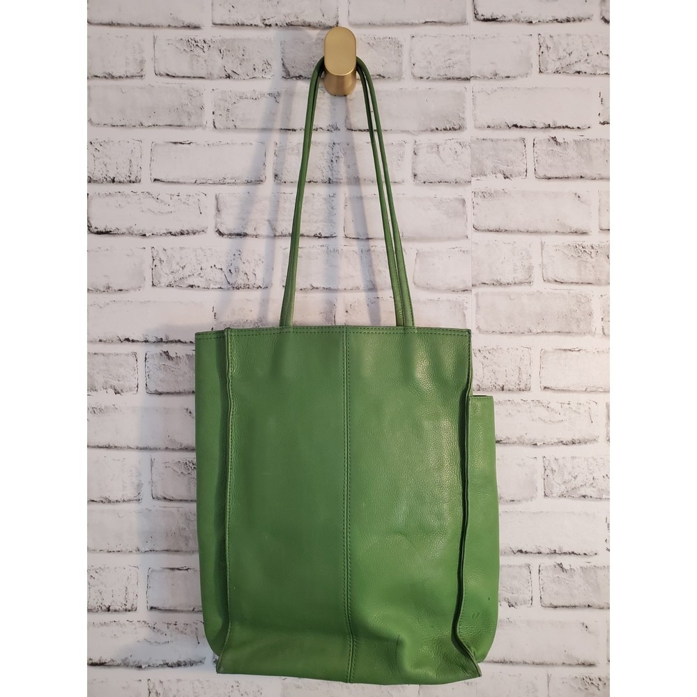 HOBO International Green Leather Women's Tote Shoulder Bag Purse